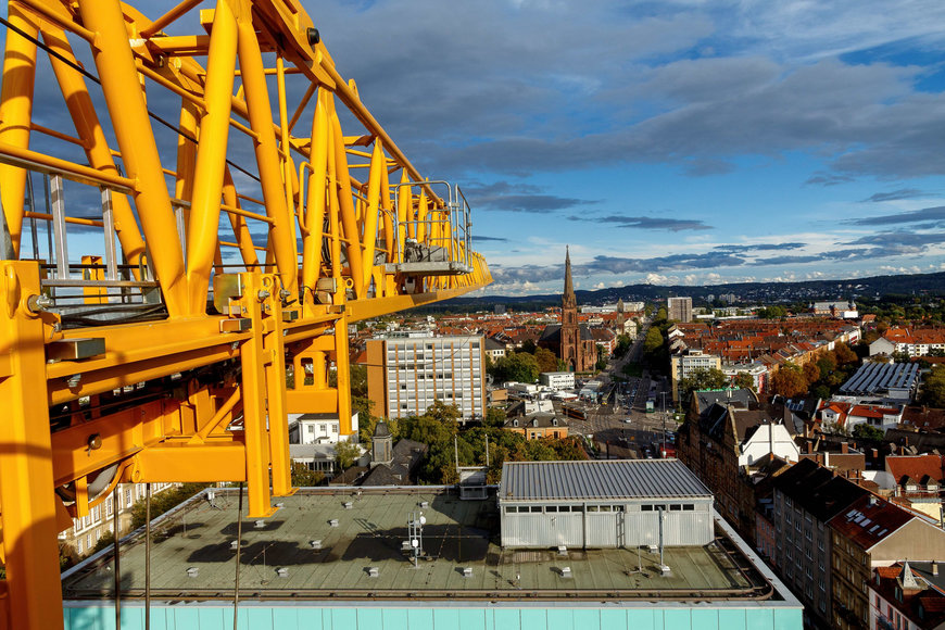 Spira erects 25 t capacity Potain MDT 569 tower crane in just two days for KIT lab construction project